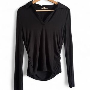 Madewell ruched v neck top